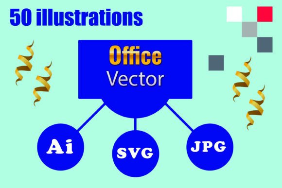 50 - Modern Office Illustrations Pack