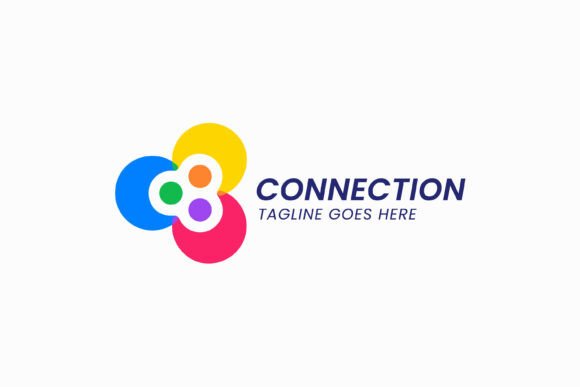 Abstract Shape Logo People Connection