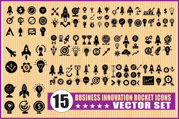Business Innovation Rocket Icons Vector: A Strategic Tool for Modern Design