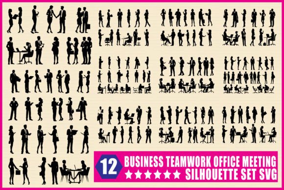 Business Teamwork Office Meeting Vector