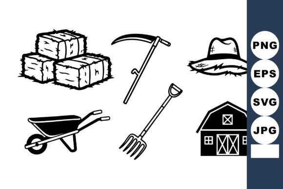 Farm Tool Icon Set: A Versatile Resource for Creative Projects