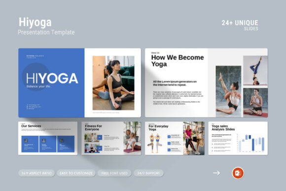Hiyoga PowerPoint Presentation Template: Elevate Your Business Presentations