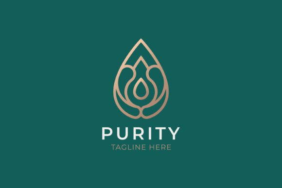 Purity Purify Mineral Water Drop Logo