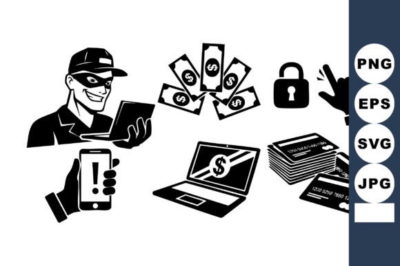 Smiling Hacker Monochrome Icons: A Visual Tool for Cybersecurity Education and Awareness